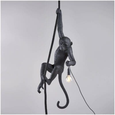 Seletti MONKEY LAMP - sitting outdoor – nero - LiD Design