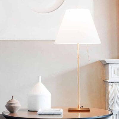 Lampada Da Parete NH Bianco Ottone Spazzolato - Idea di Luce 1277010A